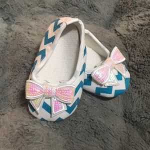 Baby Girls Chevron Baby Shoes Crib Shoes S…